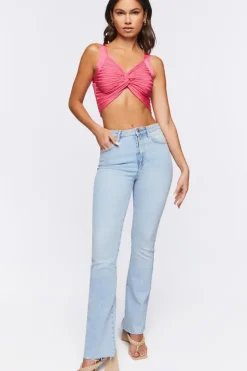 Twisted Rib-Knit Crop Top