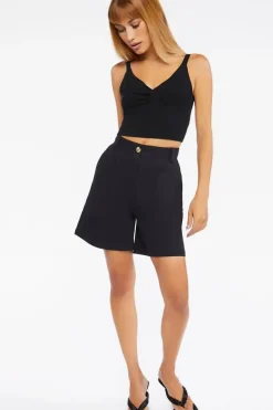 Twisted Sweater-Knit Crop Top