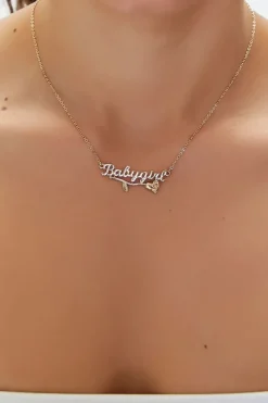 Upcycled Babygirl Rose Necklace