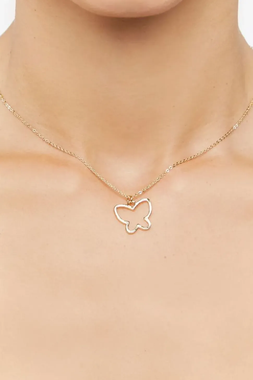 Upcycled Butterfly Charm Necklace