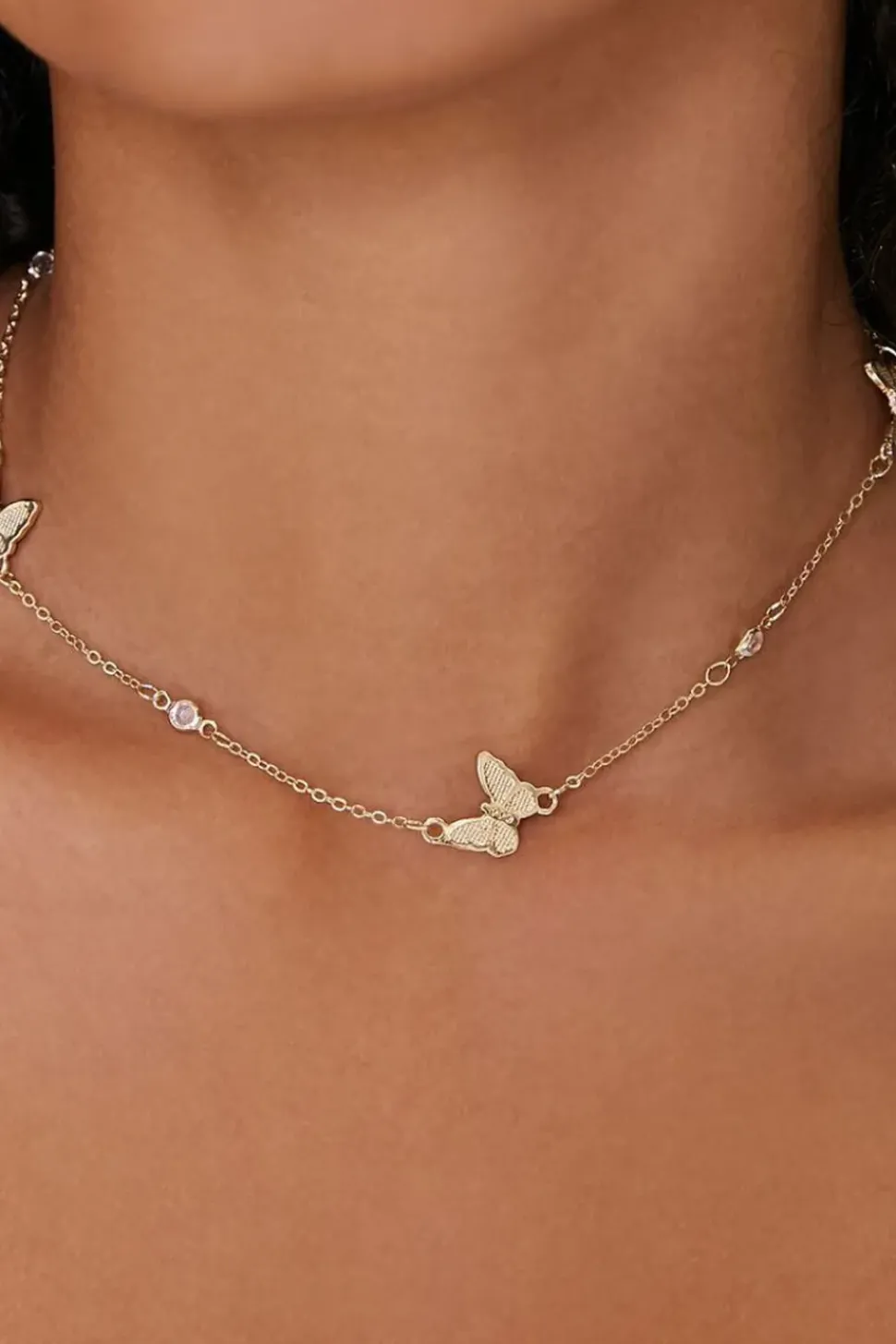 Upcycled Butterfly Charm Necklace
