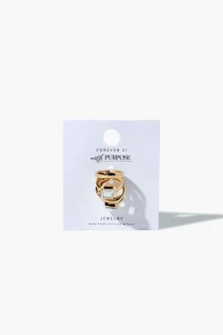 Upcycled Faux Gem Ring Set