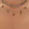 Upcycled Fruit Charm Layered Necklace Set