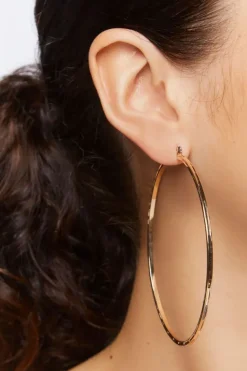 Upcycled Hammered Hoop Earrings