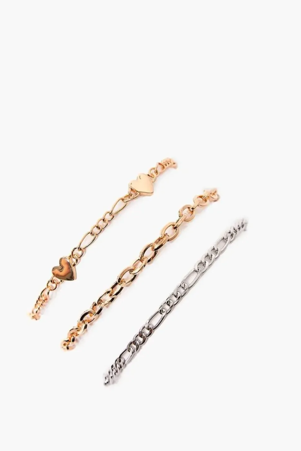 Upcycled Heart Chain Bracelet Set
