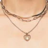Upcycled Heart Pendant Necklace Set