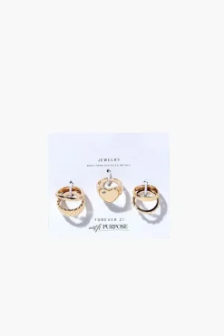 Upcycled Heart Ring Set