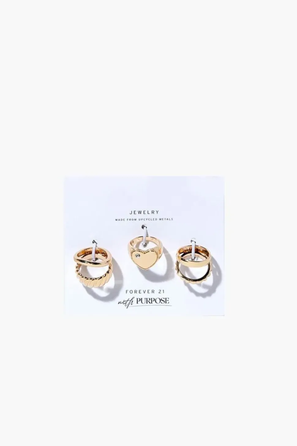 Upcycled Heart Ring Set