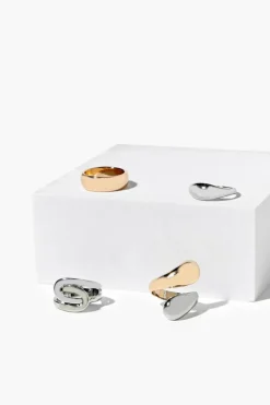 Upcycled Mixed Metal Ring Set