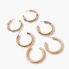 Upcycled Open-End Hoop Earring Set