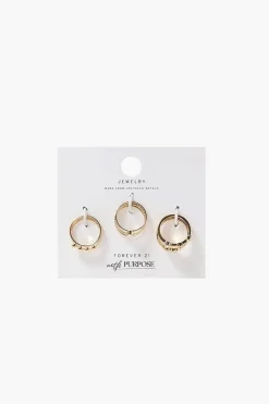 Upcycled Rhinestone Heart Ring Set