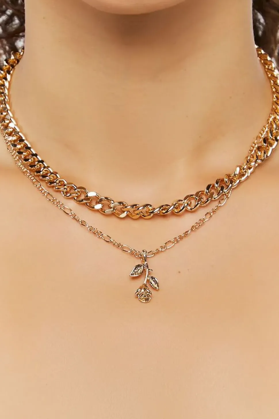 Upcycled Rose Layered Necklace