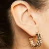 Upcycled Twisted Hoop Earrings
