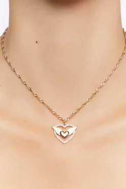 Upcycled Winged Heart Necklace