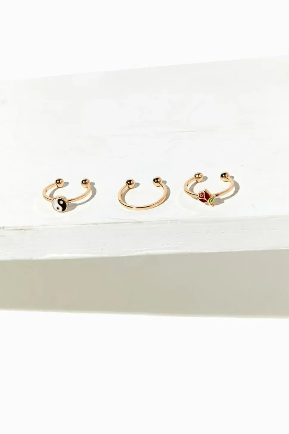 Upcycled Yin Yang Toe Ring Set
