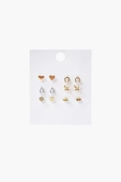 Variety Stud Charm Earring Set