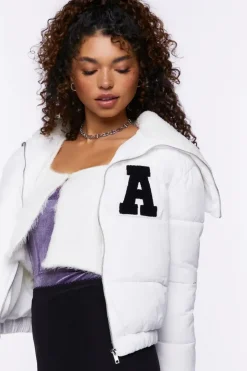 Varsity-Letter Puffer Jacket