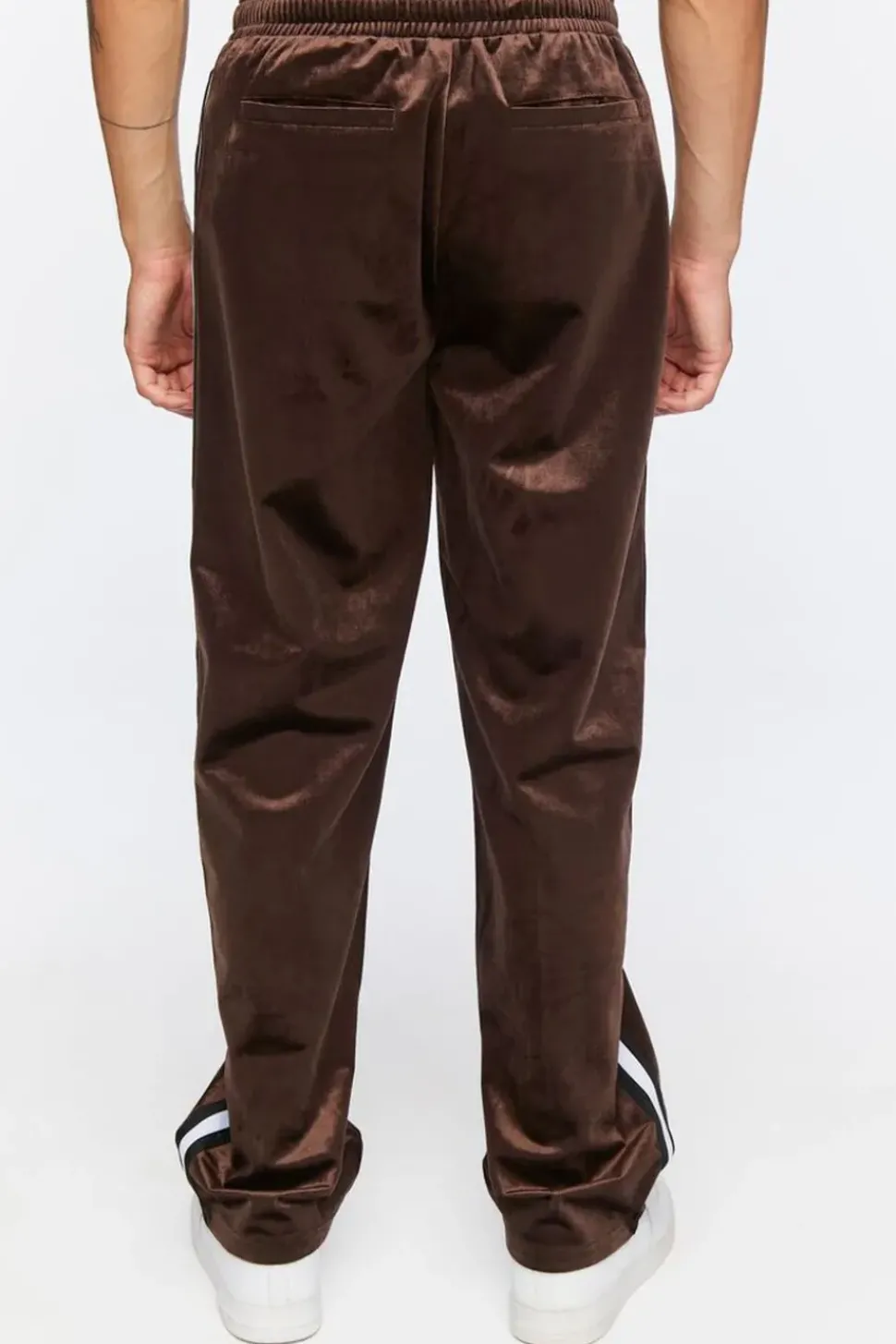 Velour Drawstring Slim-Fit Pants