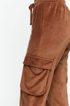 Velour Flap Pocket Joggers