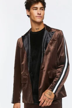 Velour Peak-Lapel Blazer