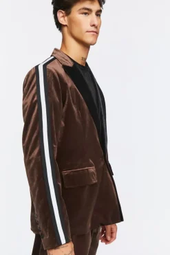 Velour Peak-Lapel Blazer