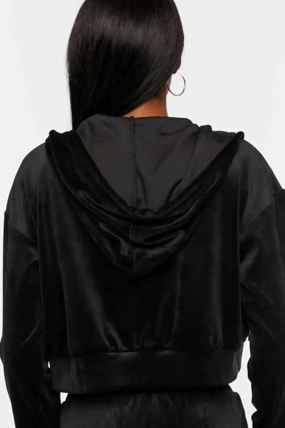 Velour Zip-Up Hoodie