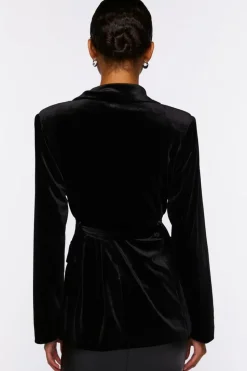Velvet Belted Blazer