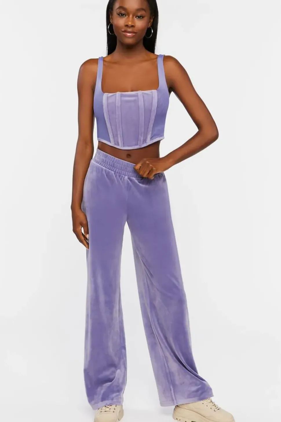 Velvet Bustier Crop Top