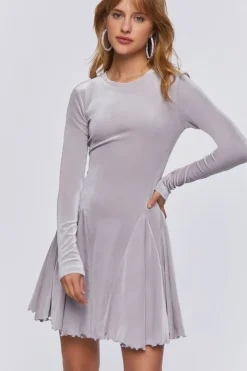 Velvet Fit & Flare Mini Dress
