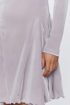 Velvet Fit & Flare Mini Dress