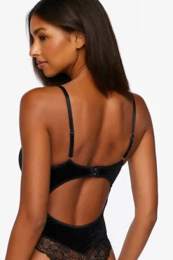 Velvet Floral Lace Bodysuit