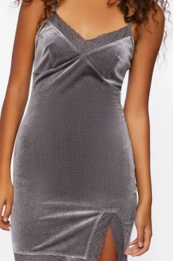 Velvet Glitter Cami Mini Dress