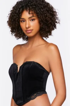 Velvet Lace-Up Corset