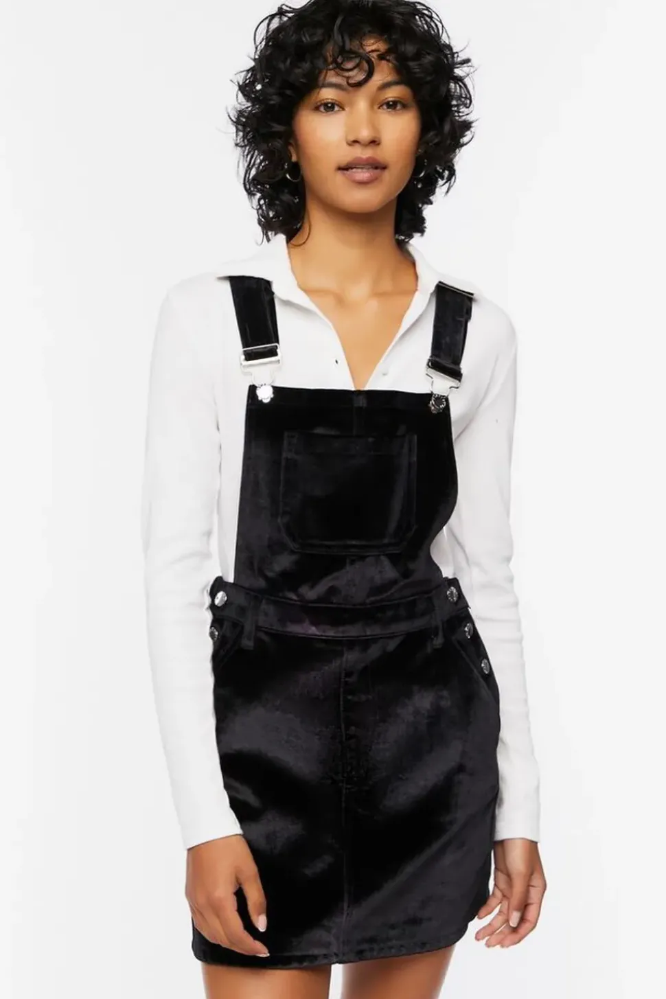 Velvet Overall Mini Dress