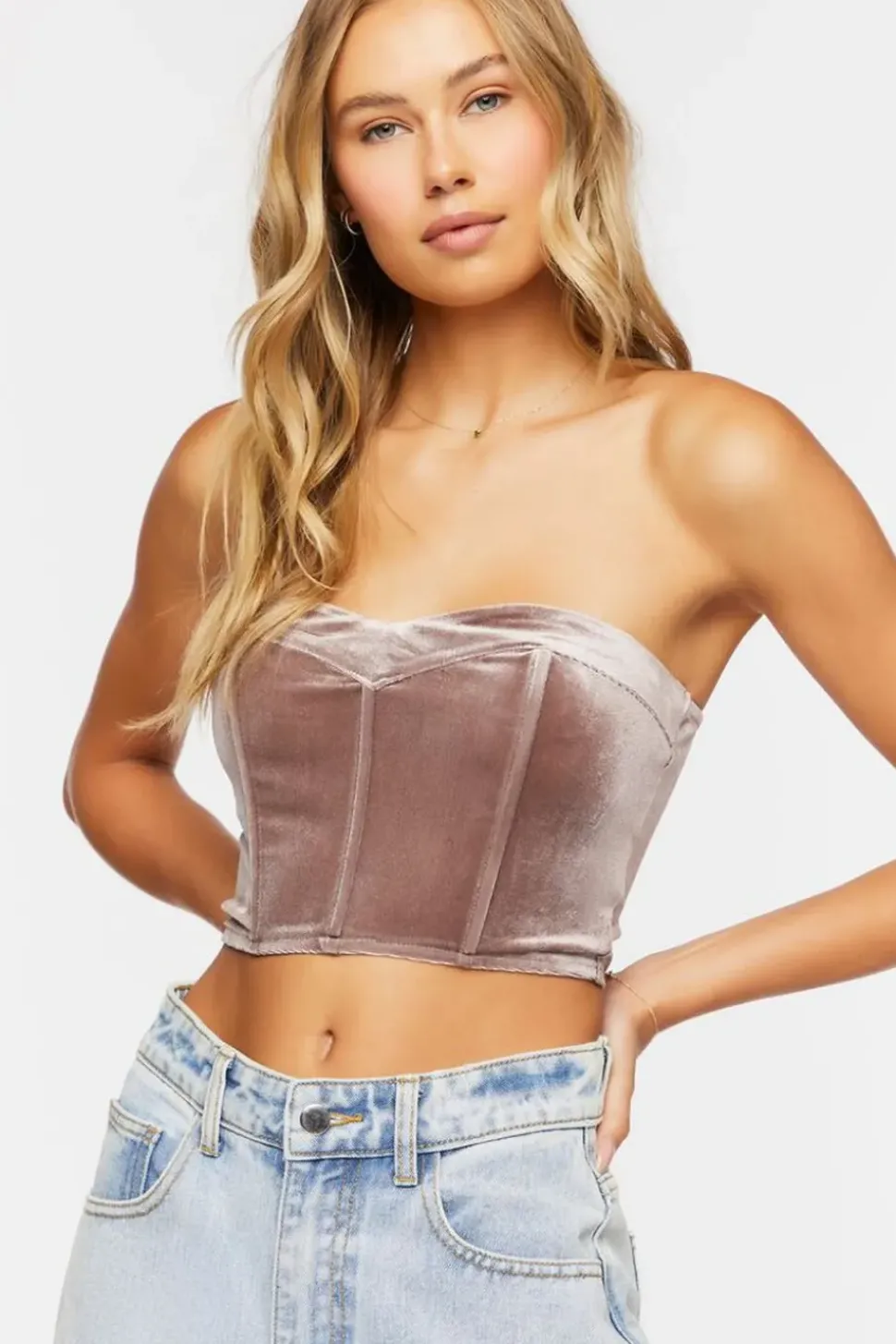 Velvet Sweetheart Tube Top