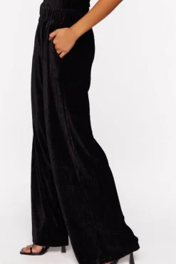 Velvet Wide-Leg Pants