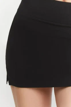 Vented Bodycon Mini Skirt