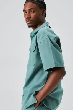 Vented Button-Front Shirt