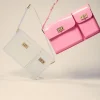 Vinyl Twist-Lock Shoulder Bag