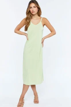 V-Neck Midi Cami Dress