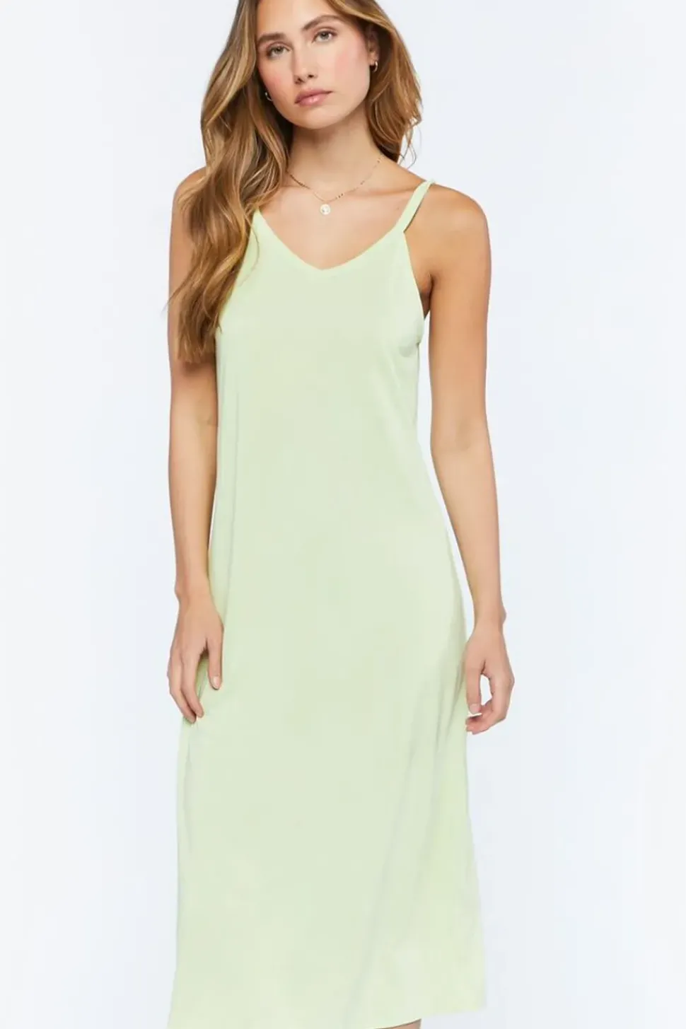 V-Neck Midi Cami Dress