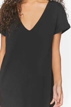 V-Neck Short-Sleeve Maxi Dress
