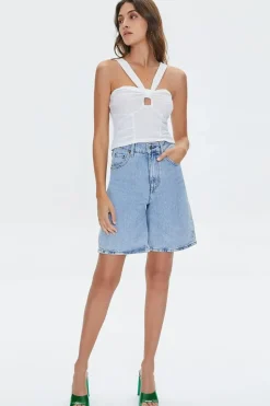 V-Strap Cutout Crop Top