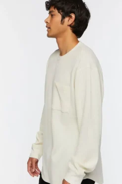Waffle Knit Long-Sleeve Tee