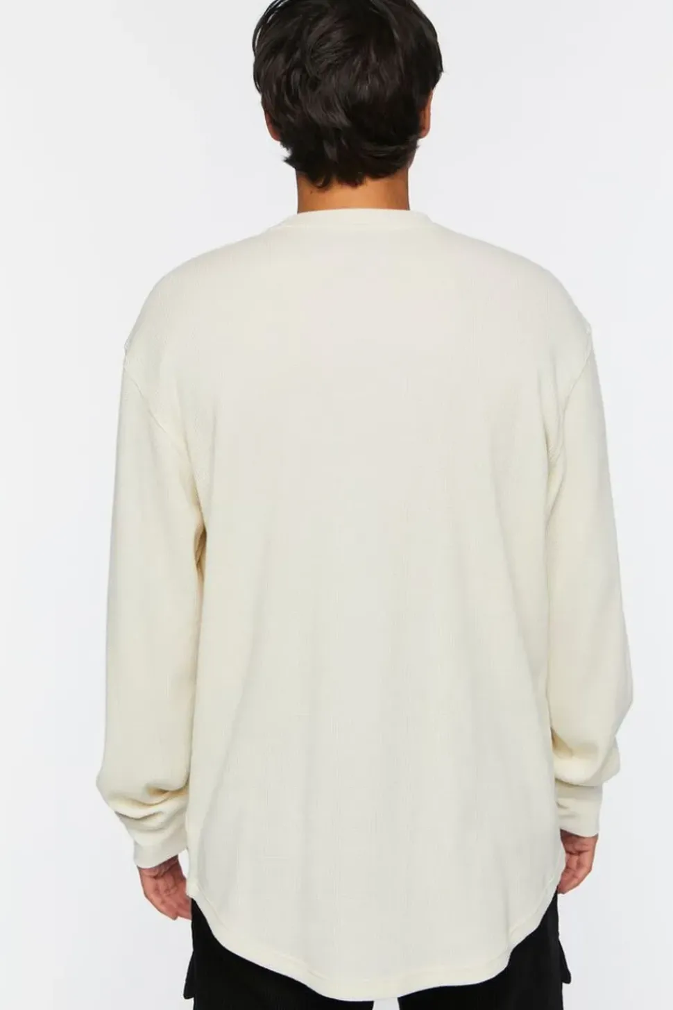 Waffle Knit Long-Sleeve Tee