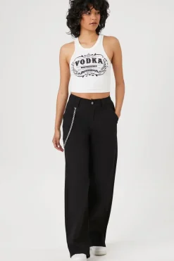 Wallet Chain High-Rise Pants