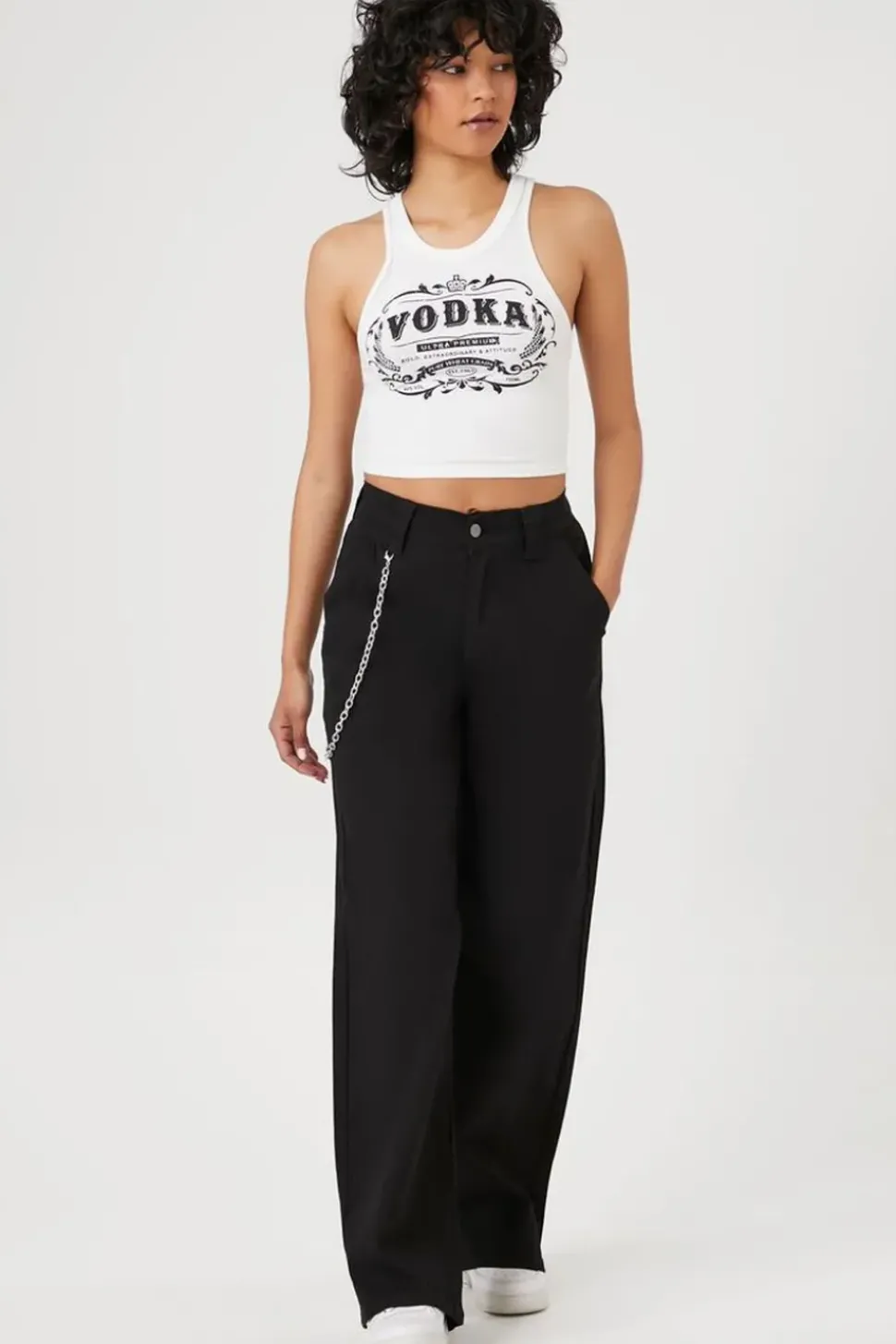 Wallet Chain High-Rise Pants