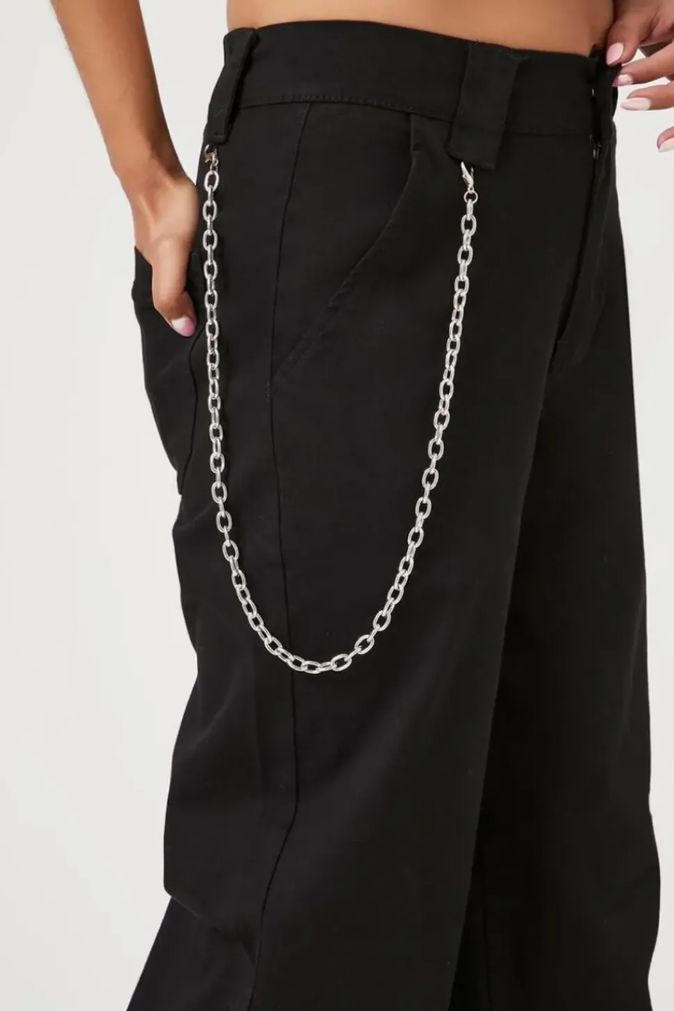Wallet Chain High-Rise Pants