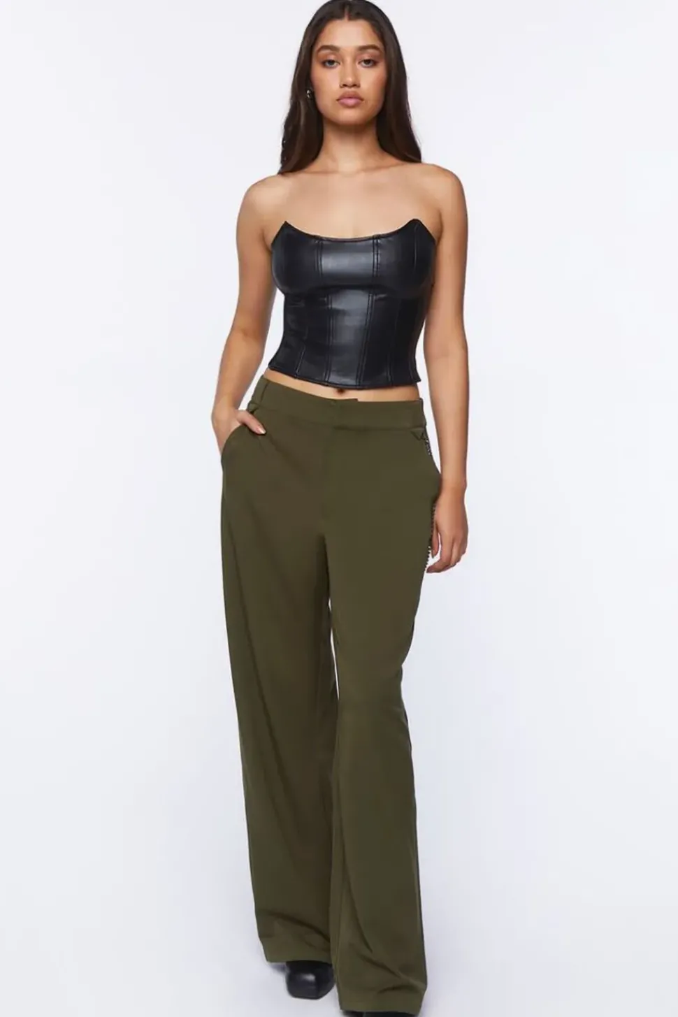 Wallet Chain Wide-Leg Trousers