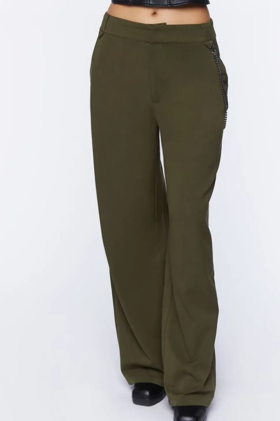Wallet Chain Wide-Leg Trousers